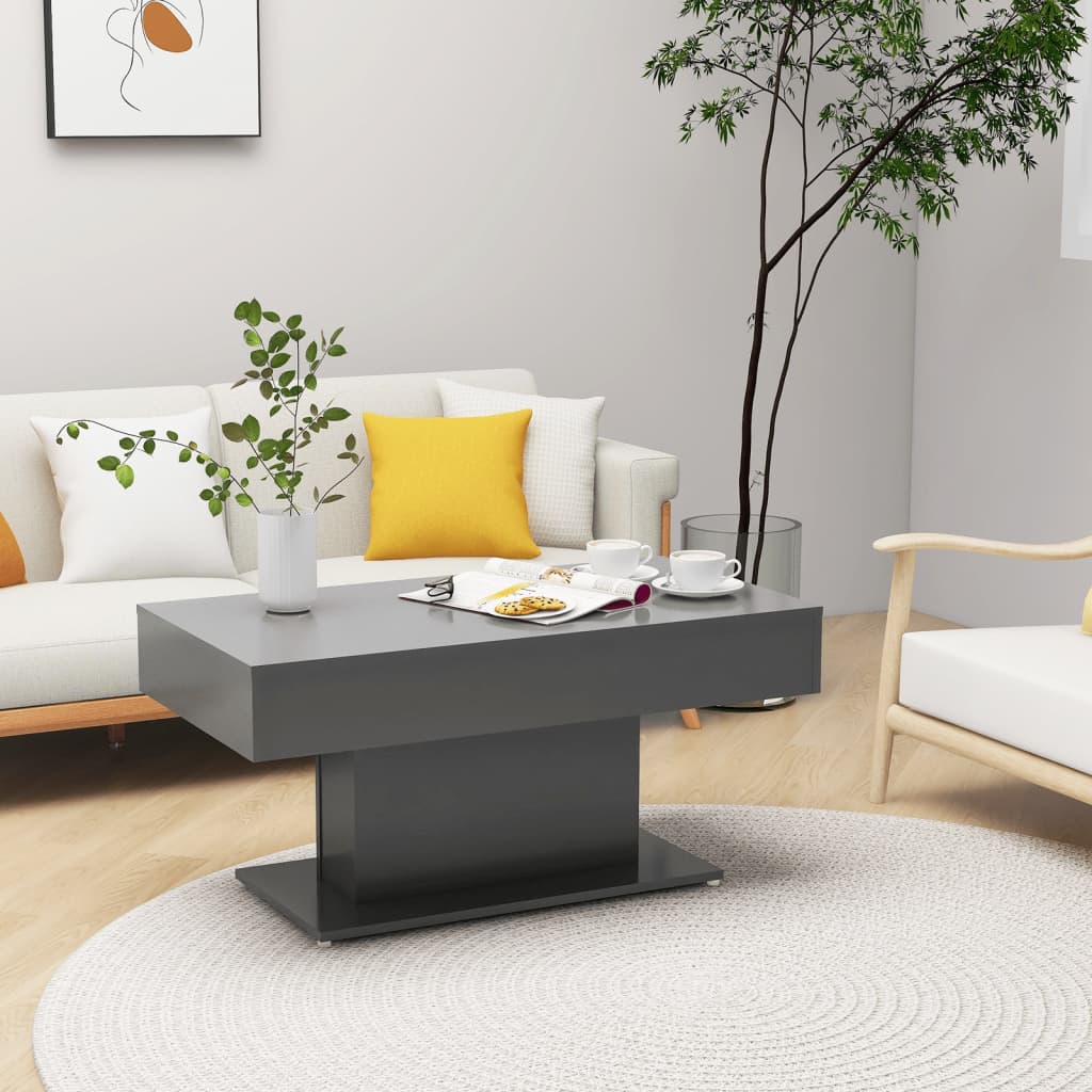 NNEVL Coffee Table Grey 96x50x45 cm Chipboard-0