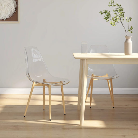 NNEVL Dining Chairs 2 pcs Transparent PET-0