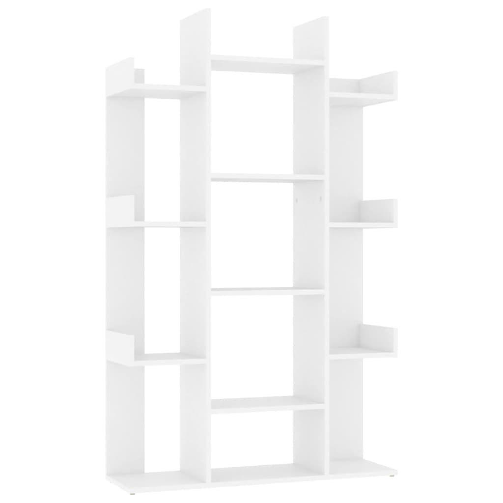 NNEVL Book Cabinet White 86x25.5x140 cm Chipboard-1