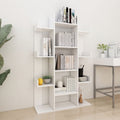 NNEVL Book Cabinet White 86x25.5x140 cm Chipboard-0