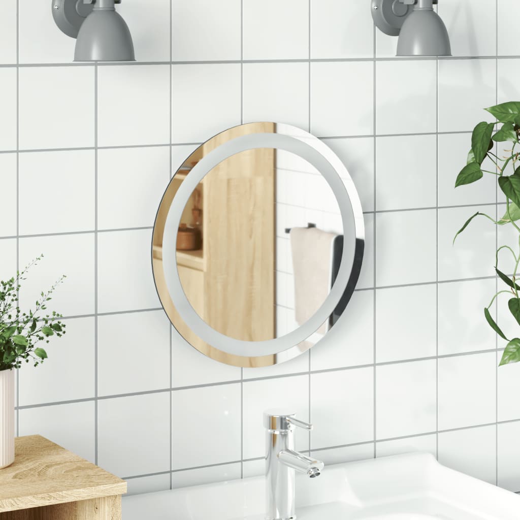 NNEVL LED Bathroom Mirror 40 cm Round-0