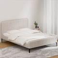 NNEDSZ Artiss Bed Frame Queen Size Beige AMMY-0