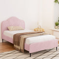 NNEDSZ Artiss Bed Frame King Single Size Velvet Pink OLAN-0