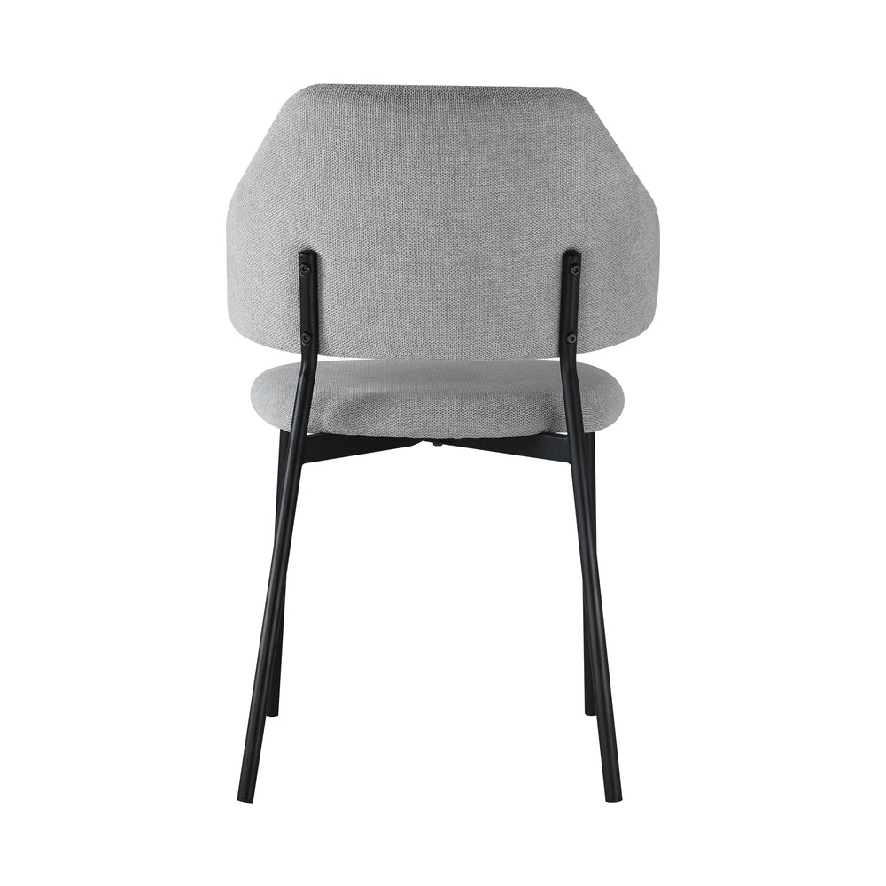 NNEED 4x Dining Chairs Tub Fabric Grey&Black-3