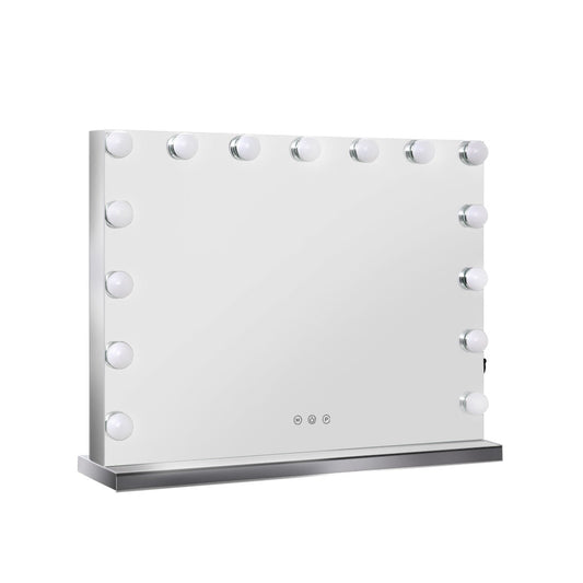 NNEDSZ Hollywood Frameless Makeup Mirror With 15 LED Lighted Vanity Beauty 58cm x 46cm-0