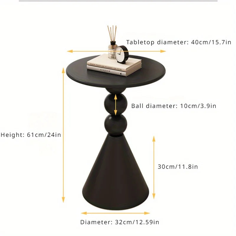 Black Style Iron Art Side Table-4