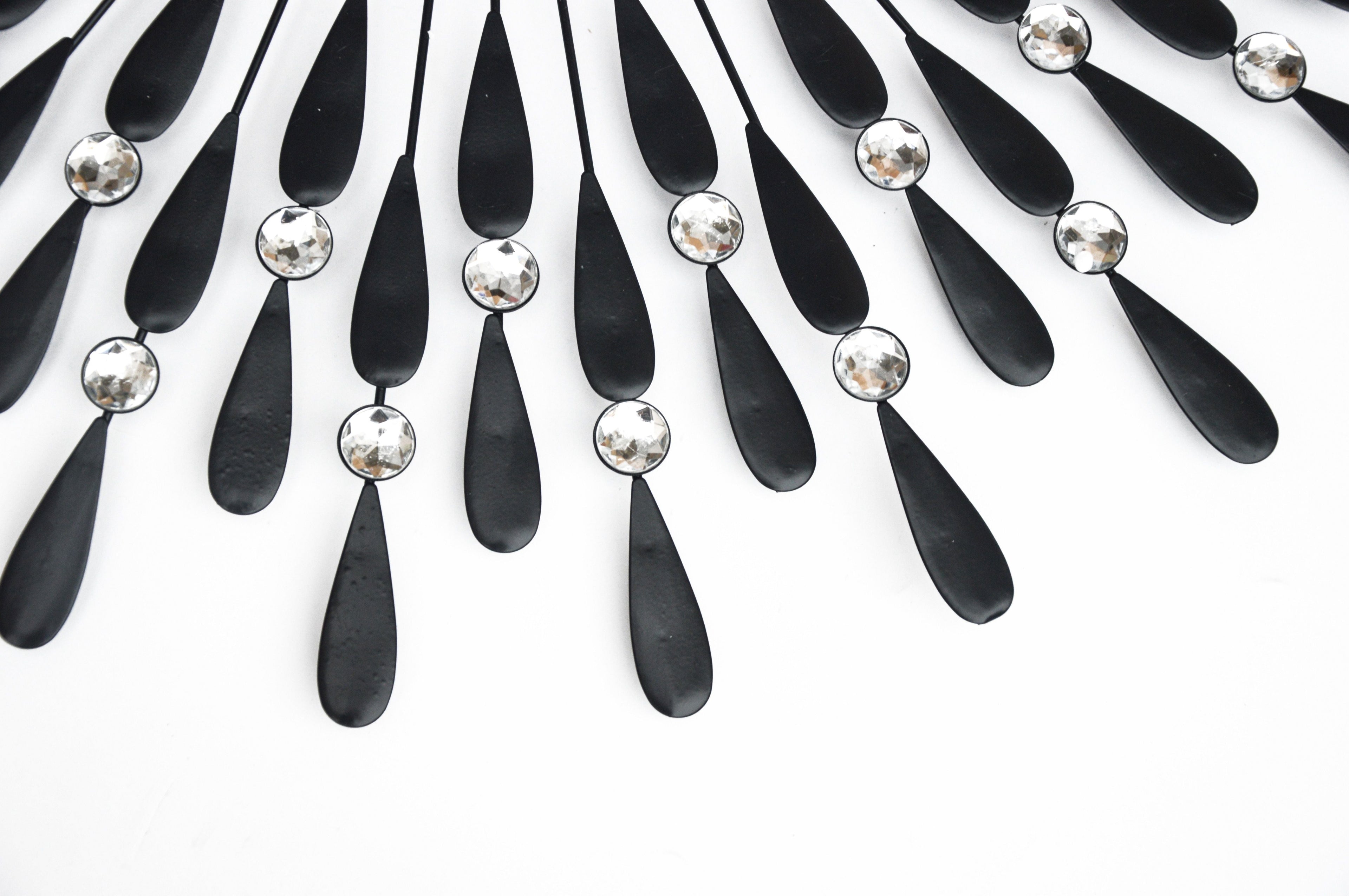 NNEDSZ Modern 3D Crystal Wall Clock Luxury Art Metal Round Home Decor-2