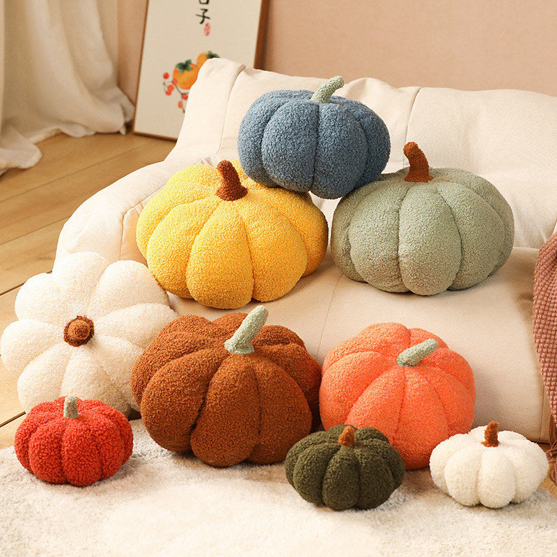 NNEDSZ White 2-PCS 30cm Creative Plush Pumpkin Pillow for Sofa, Window Seat & Living Room Decoration-1