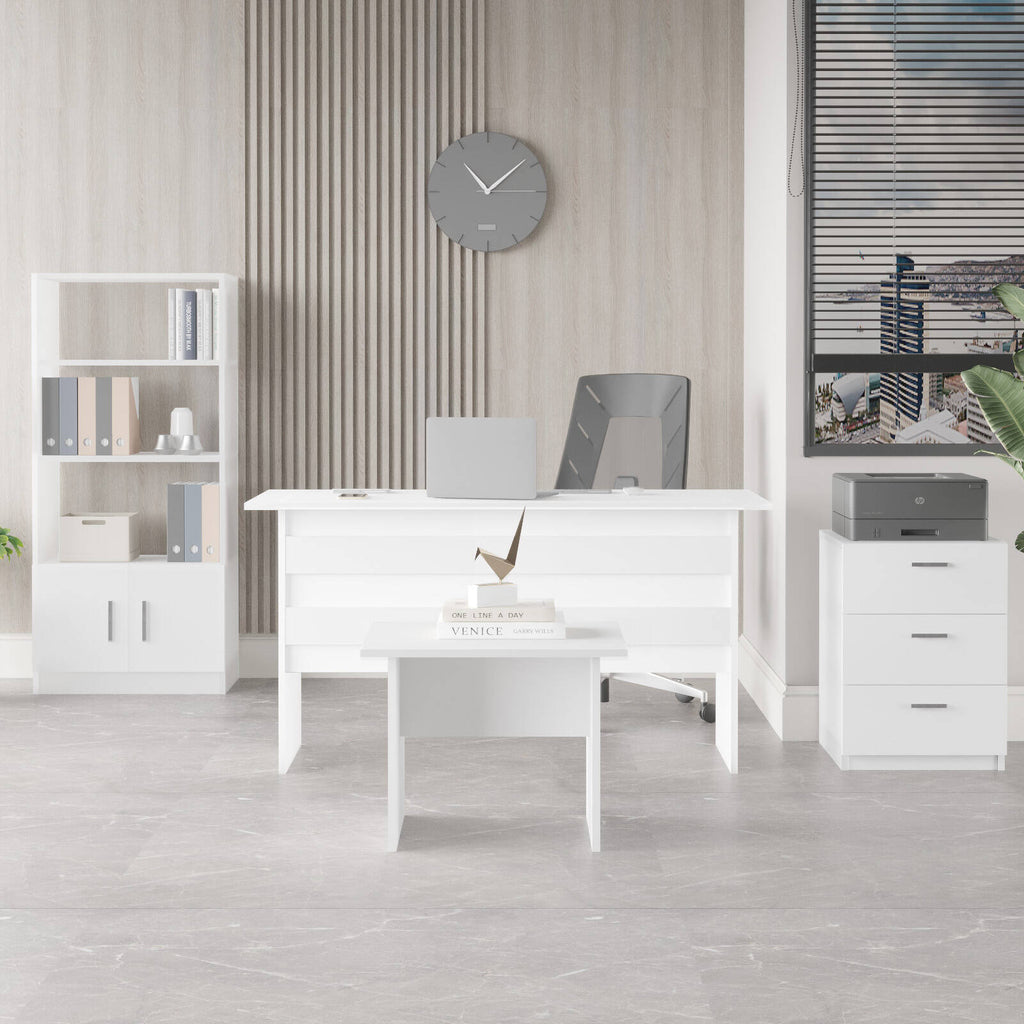 Lot bureau BEG11 – Bureau, Table d’appoint, Caisson & Étagère | 3 Coloris