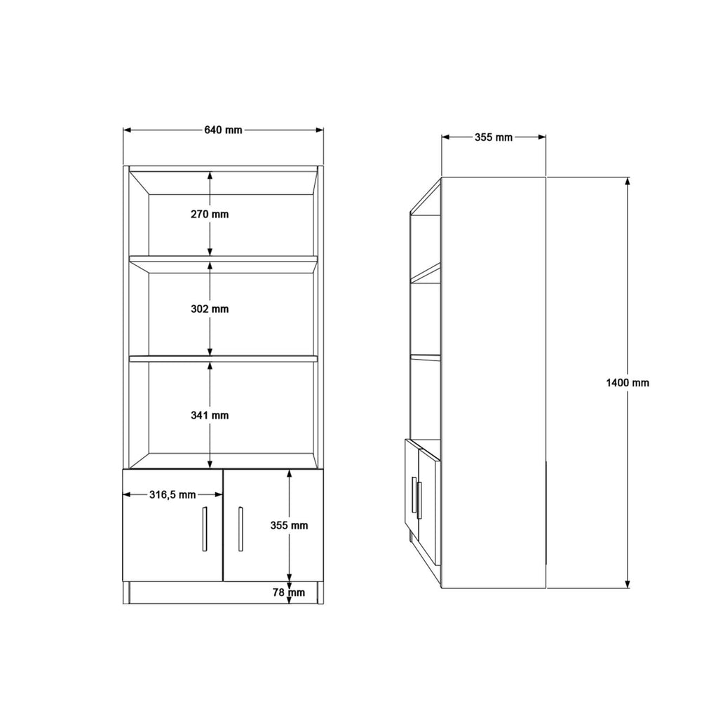Lot bureau BEG14 – Bureau, Table d’appoint, Caisson, Étagère & Armoire | 3 Coloris