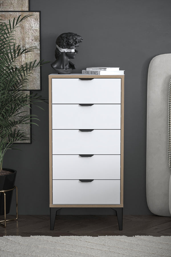 Commode ARDEN 5 tiroirs 50cm