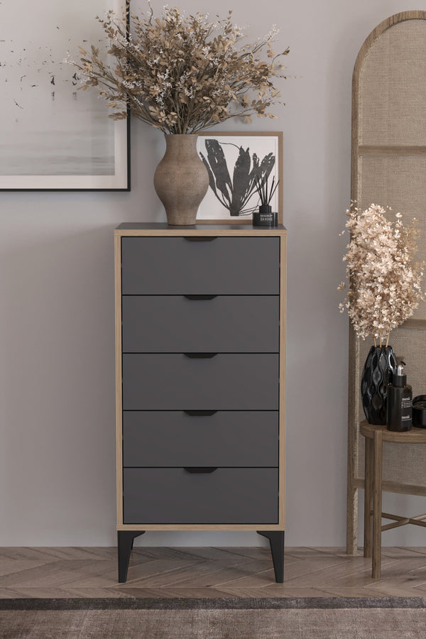 Commode ARDEN 5 tiroirs 50cm