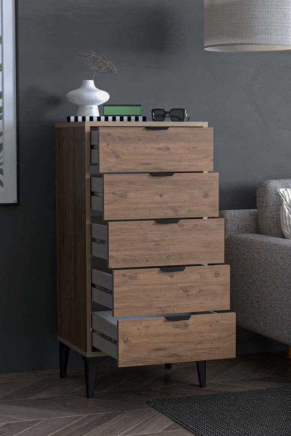 Commode ARDEN 5 tiroirs 50cm