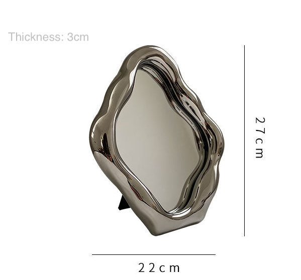 Wave Shaped Makeup Mirror-4
