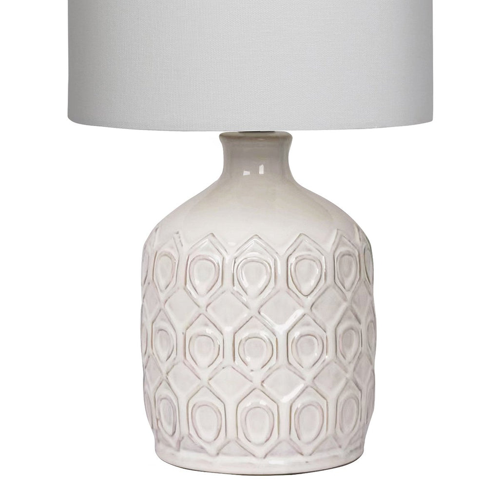 NNEDPE Ceramic Table Lamp in Cream