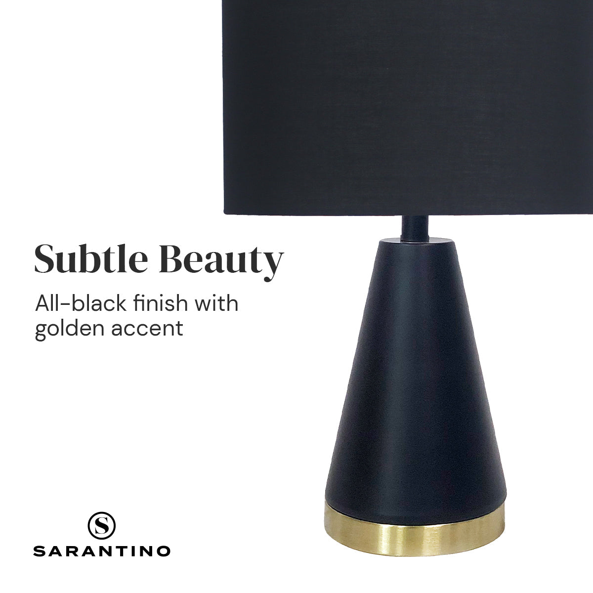 NNEDPE Metal Table Lamp in Black and Gold