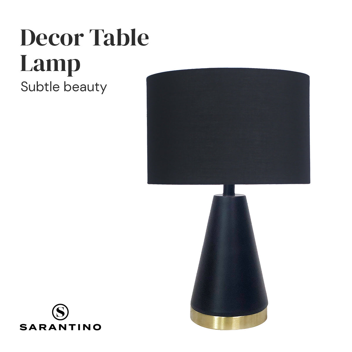 NNEDPE Metal Table Lamp in Black and Gold