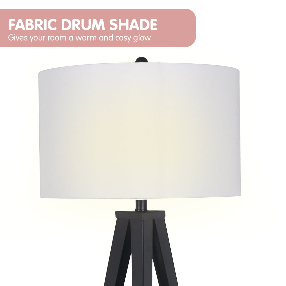 NNEDPE Sarantino Minimalist Modern Tripod Floor Lamp Black