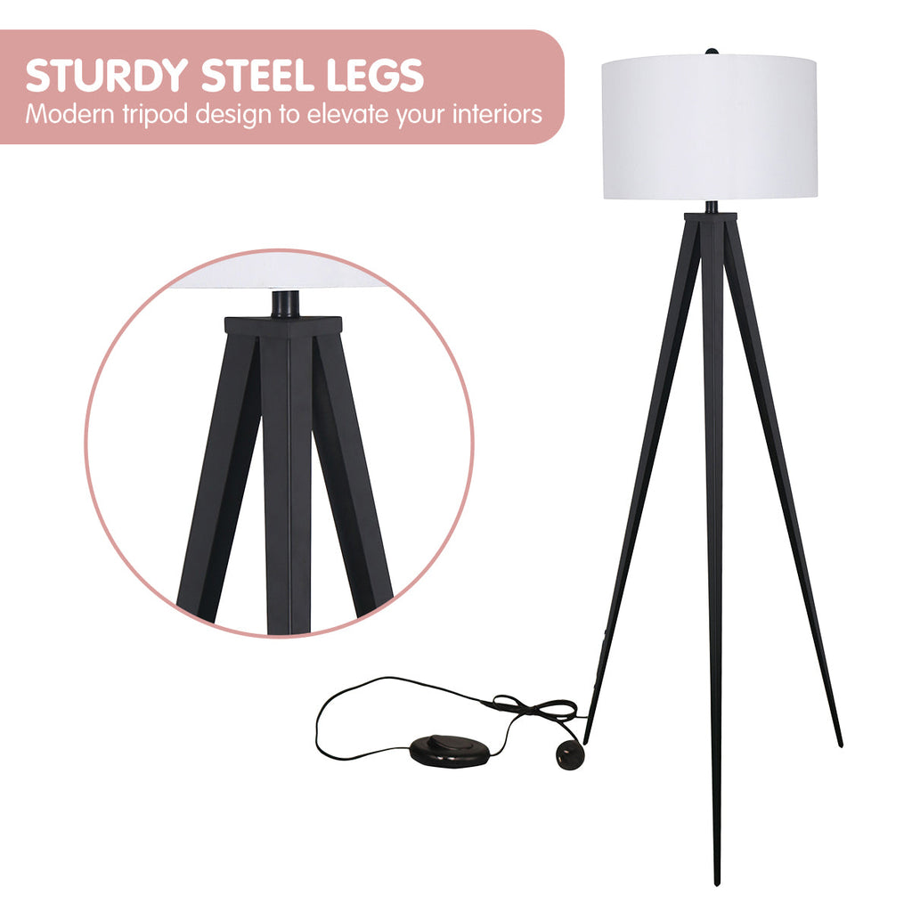 NNEDPE Sarantino Minimalist Modern Tripod Floor Lamp Black