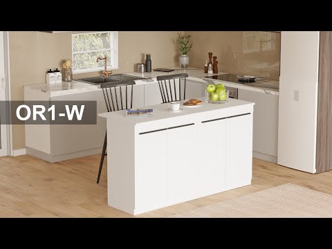 Îlot de cuisine/salle à manger de 160 cm à 4 portes ISL1