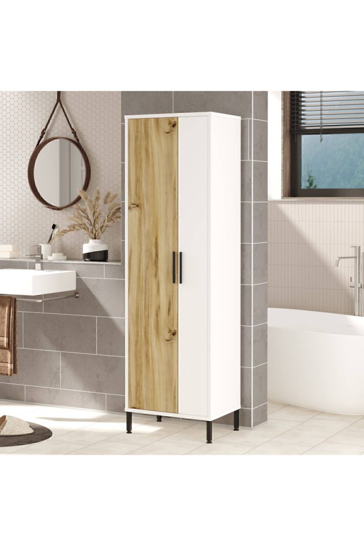 Armoire multifonction RUNDELL 2 portes 50cm