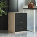 Caisson de bureau BEG3 – 3 Tiroirs | Blanc, Bois/Anthracite ou Chêne/Noir