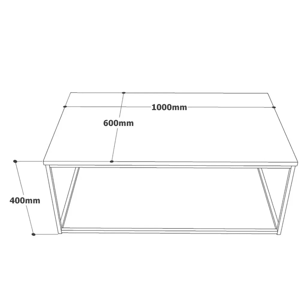 Table basse ATL10 – Design Scandinave 100 cm | Pin Naturel