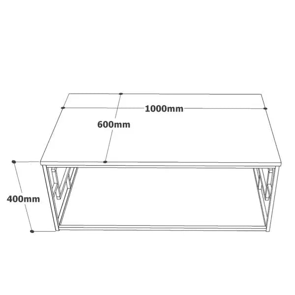 Table basse ATL12 – Design Scandinave 100 cm | Marbre ou Pin