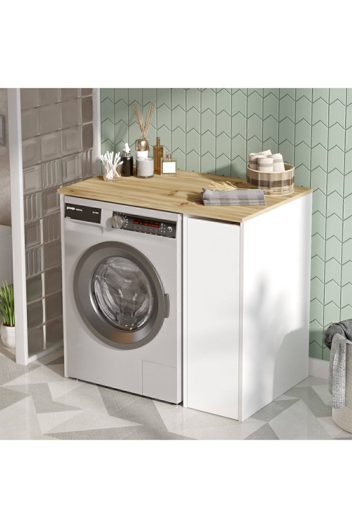 Meuble pour lave-linge large avec tiroirs