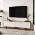 Meuble TV BOH1 – Style Bohème 160 cm & Pieds Métal | Chêne/Blanc, Blanc ou Chêne