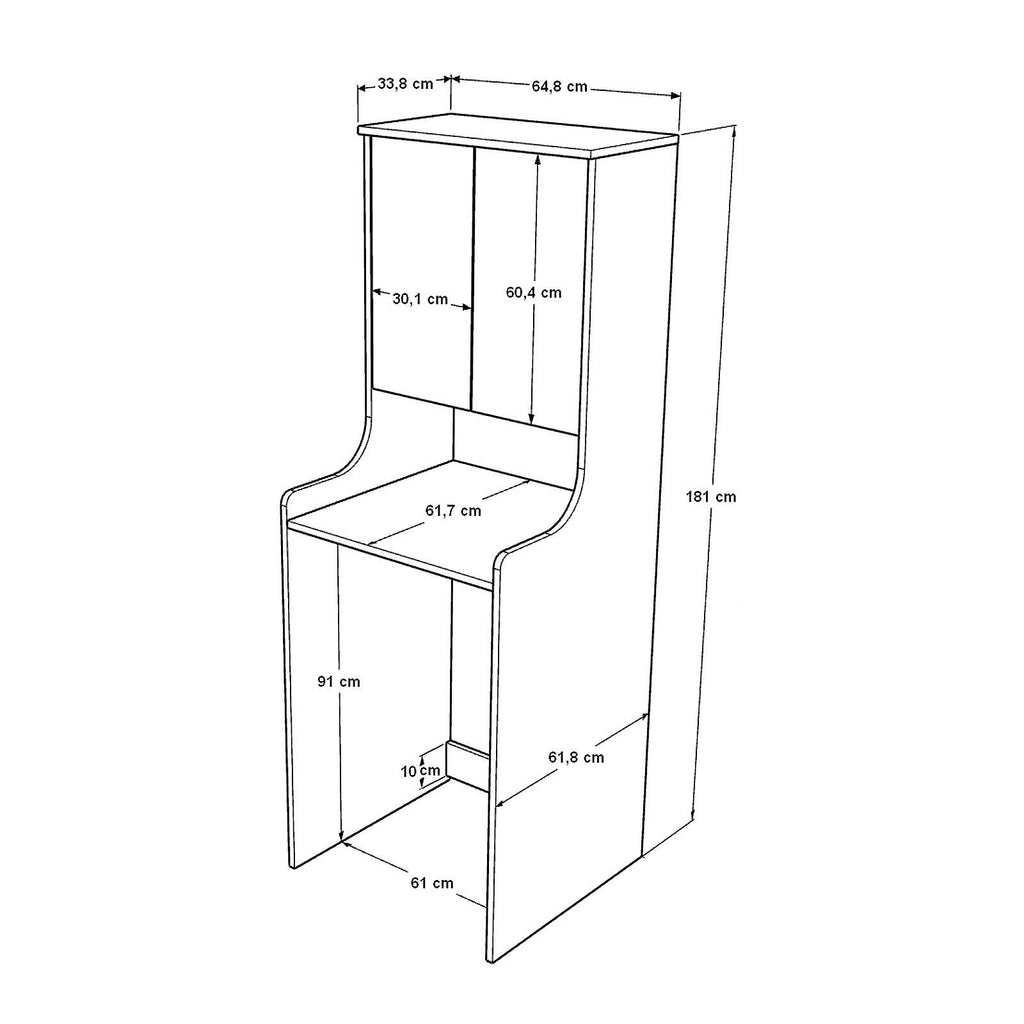 Meuble pour lave-linge VAL2 – Étagères & Compartiment de rangement 181 cm | 5 Coloris