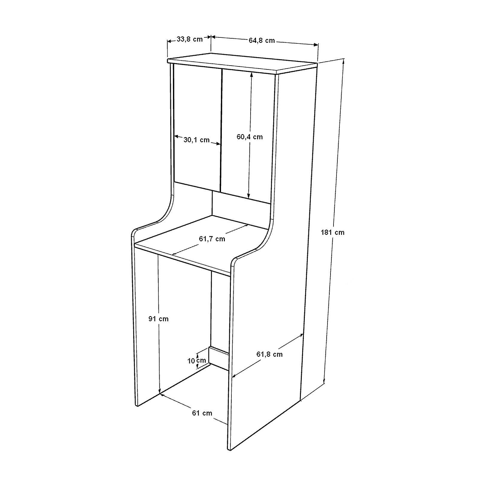 Meuble pour lave-linge VAL2 – Étagères & Compartiment de rangement 181 cm | 5 Coloris